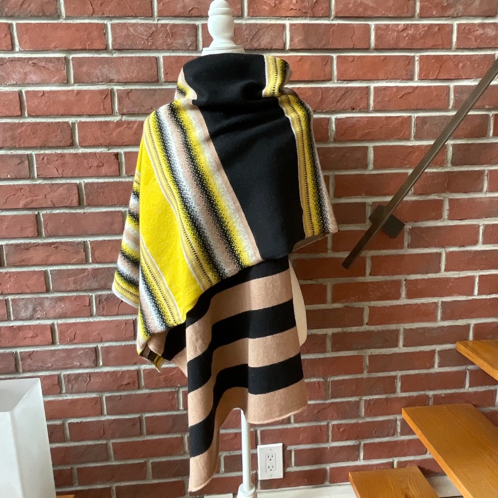 •Green Thomas Merino Lambswool Blanket Knit Scarf Wrap Designer Scotland82”x23” - Picture 1 of 11
